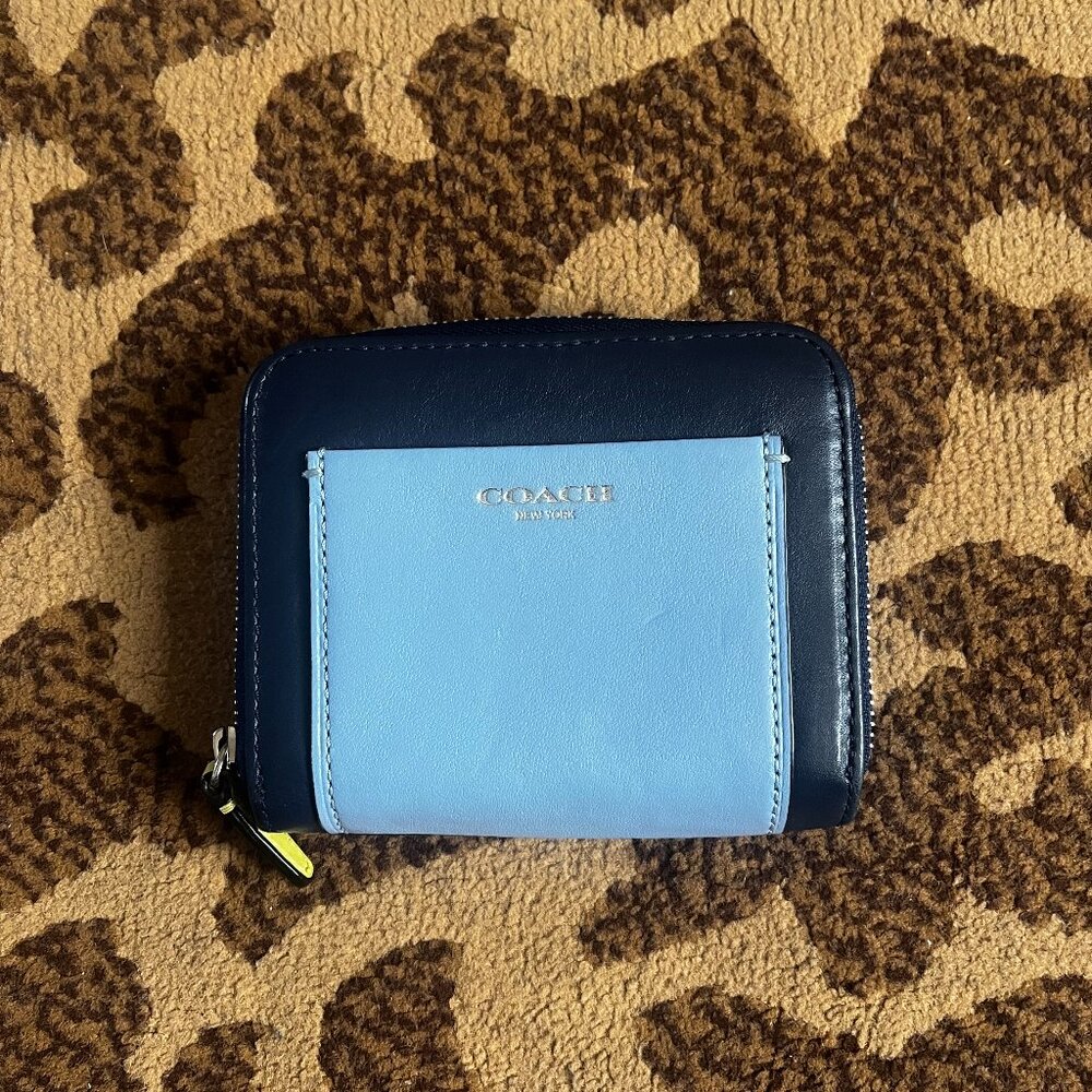 COACH Dark Blue Zip Wallet